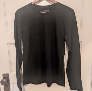 New Ibex Merino Wool Long Sleeve Women's Black Top Nwt Base Layer Small
